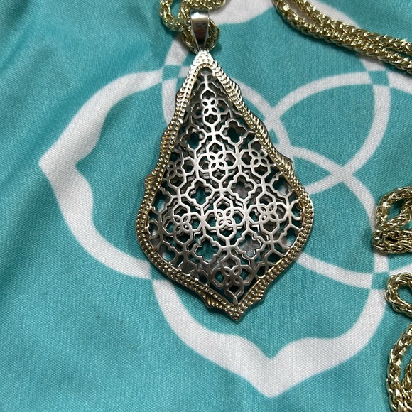 Kendra Scott Gold and Silver Pendant Necklace - Picture 4 of 5